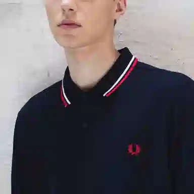 Fred Perry Polo Shirt Black/Purple