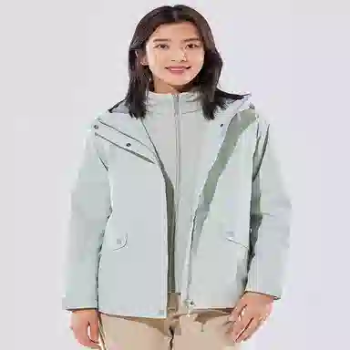 探路者 户外抗静电防水冲锋衣 女款