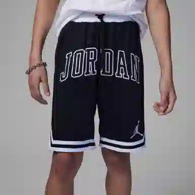 Jordan Kids Logo Print Striped Shorts Black