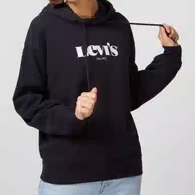 Levis Logo Hoodie Black
