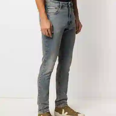 REPRESENT FW21 Logo Skinny Jeans Blue