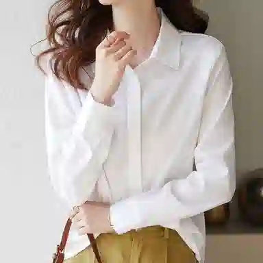 【dme】 显瘦长袖衬衫 女款 本白