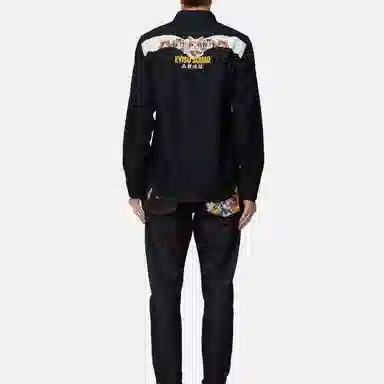 EVISU Denim Blue Long Sleeve Shirt