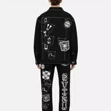 EVISU Multi-Pocket Denim Shirt Jacket