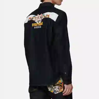 EVISU Denim Blue Long Sleeve Shirt