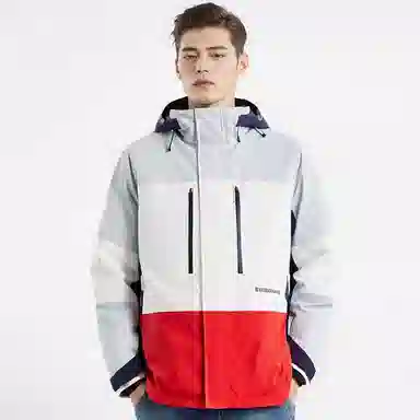 波司登 运动户外滑雪防风防水透气撞色连帽羽绒服 男女同款