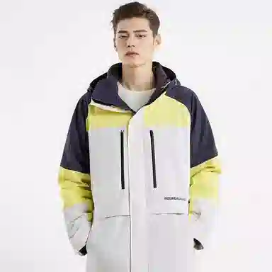 波司登 运动户外滑雪防风防水透气撞色连帽羽绒服 男女同款