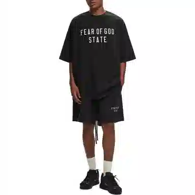 Fear of God Essentials Heavy Jersey Soccer Short Black