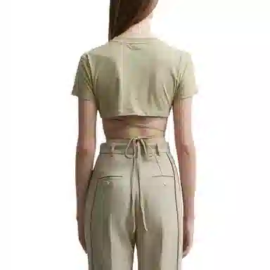 Jacquemus Cropped T-Shirt Brown