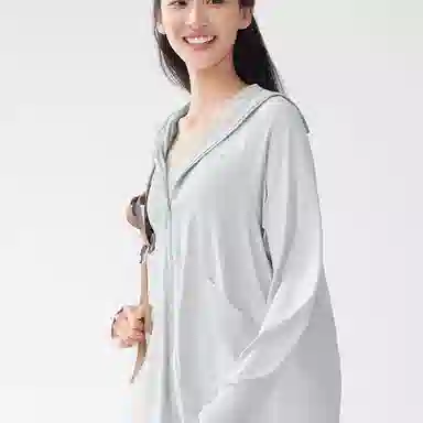 蕉下 宽松插肩连帽纯色防晒服 女款