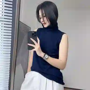 美洋 高领无袖针织衫 女款