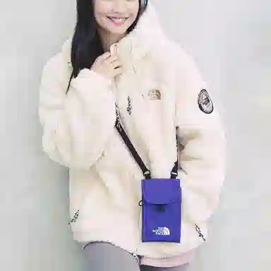 The North Face Logo Fleece Hoodie Beige