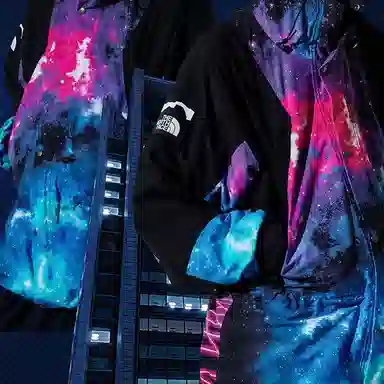 The North Face x Invincible Neon Pattern Full-Zip Down Jacket