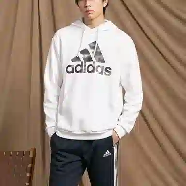 adidas Essentials Camo Print Hoodie Logo