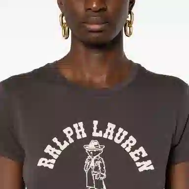 Polo Ralph Lauren SS24 Bear Logo T-Shirt Charcoal