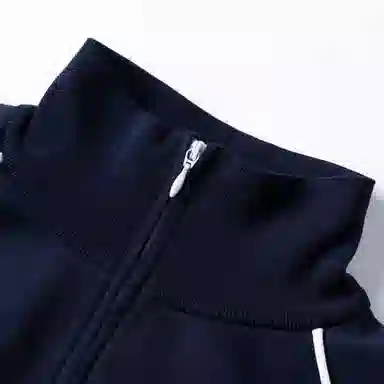 Miu Miu Embroidered Logo Zip Jacket Blue