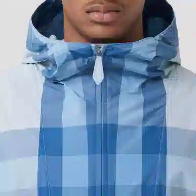 Burberry Hooded Jacket Light Blue