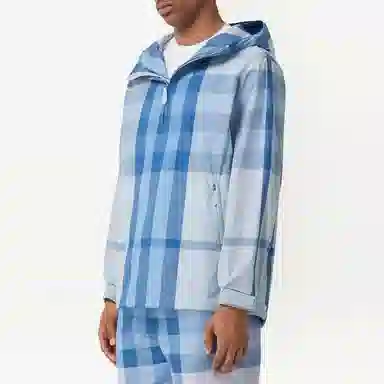 Burberry Hooded Jacket Light Blue