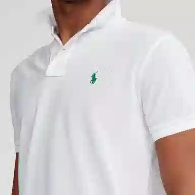 Polo Ralph Lauren Logo Embroidered Polo Shirt White