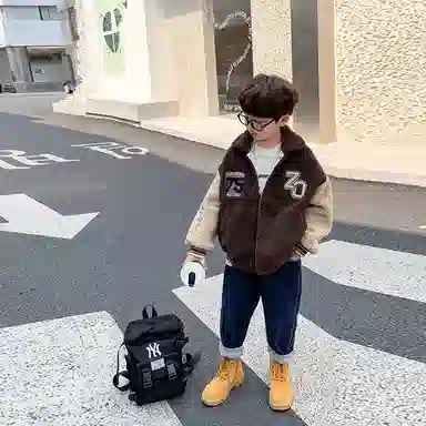 左西 字母数字翻领棒球服 儿童款