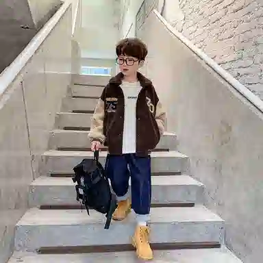 左西 字母数字翻领棒球服 儿童款