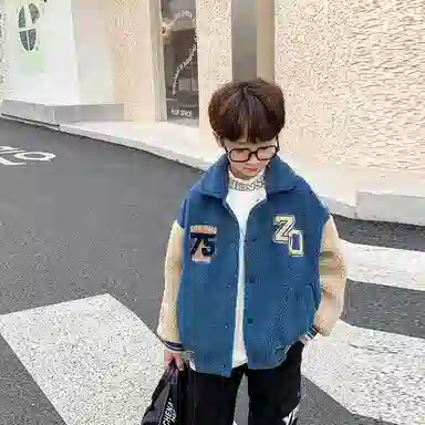 左西 字母数字翻领棒球服 儿童款