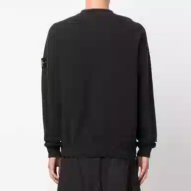 Stone Island Logo Crewneck Sweatshirt Black