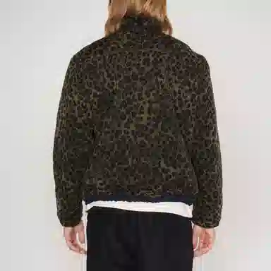 Brain Dead Leopard Zip Jacket Olive