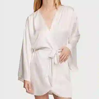 Victoria's Secret Bride Embellished Satin Short Robe