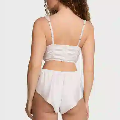 Victoria's Secret DISCOVER Satin Corset Top Shorts SetCW