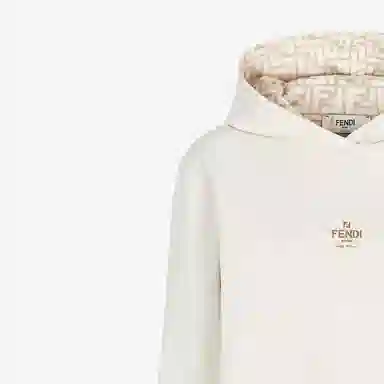 Fendi SS23 Logo Hoodie White