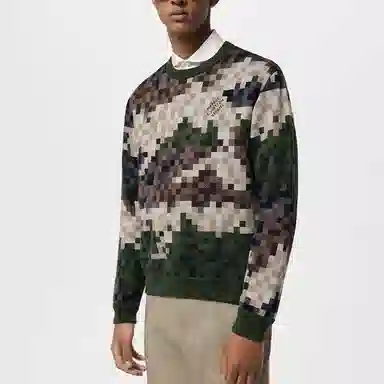 Louis Vuitton SS24 Camo Jacquard Crewneck Sweatshirt