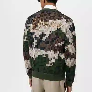 Louis Vuitton SS24 Camo Jacquard Crewneck Sweatshirt
