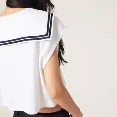 Miu Miu SS24 V-Neck Sleeveless Tee White