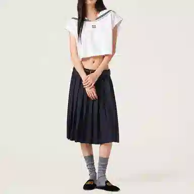 Miu Miu SS24 V-Neck Sleeveless Tee White