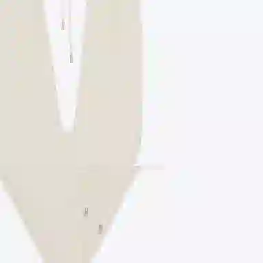 Saint Laurent V-Neck Tie Triangle Swimsuit Cream White