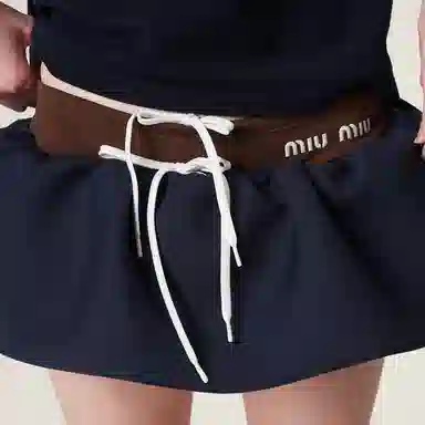 Miu Miu SS24 Mini Skirt Navy Blue
