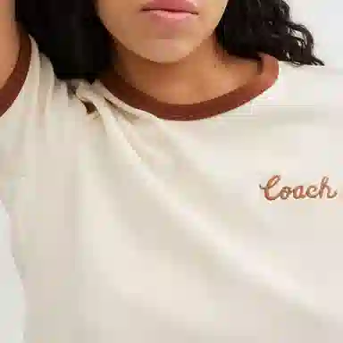 COACH SS24 Embroidered Tee Cream