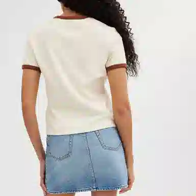 COACH SS24 Embroidered Tee Cream