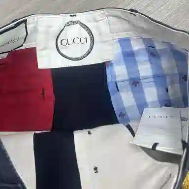 Gucci Bear Embroidery Straight Pants