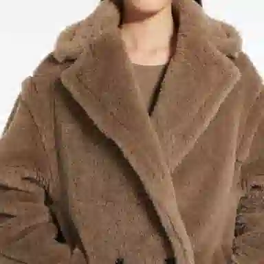 MaxMara Espero Short Teddy Bear Icon Coat In Alpaca And Wool