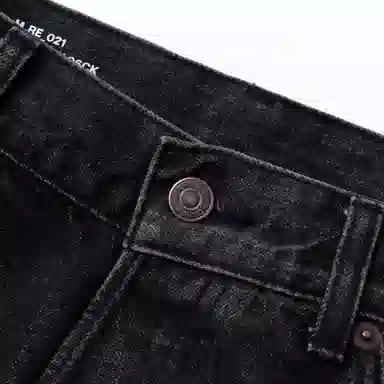 CELINE SS24 Distressed Low-Rise Jeans Black