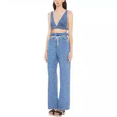 Miu Miu SS22 Denim Vest Blue