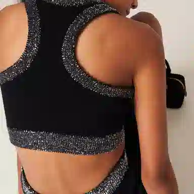 Miu Miu Logo Patch Vest Black