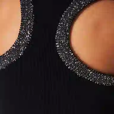 Miu Miu Logo Patch Vest Black