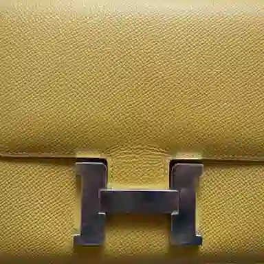 HERMES Constance 19 Epsom 9D Jaune Ambre
