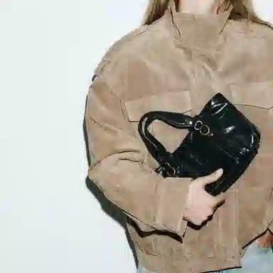 ZARA Metal Tote Bag Black