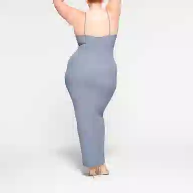 SKIMS Fits Everybody Long Slip Dress Slate
