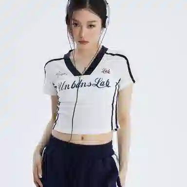 JUFU V-Neck Short Sleeve T-Shirt