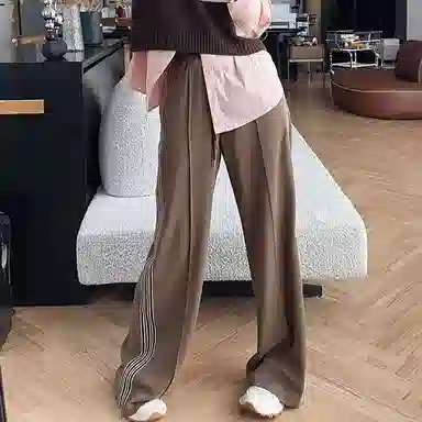 美洋 高腰纯色直筒休闲裤 女款